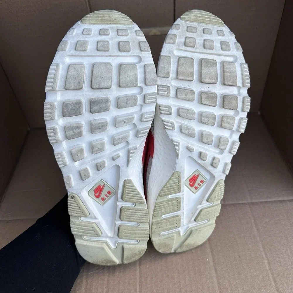 Nike Air Huarache Run Ultra Light Orewood Brown Womens Size 9 Red Strap Sneaker